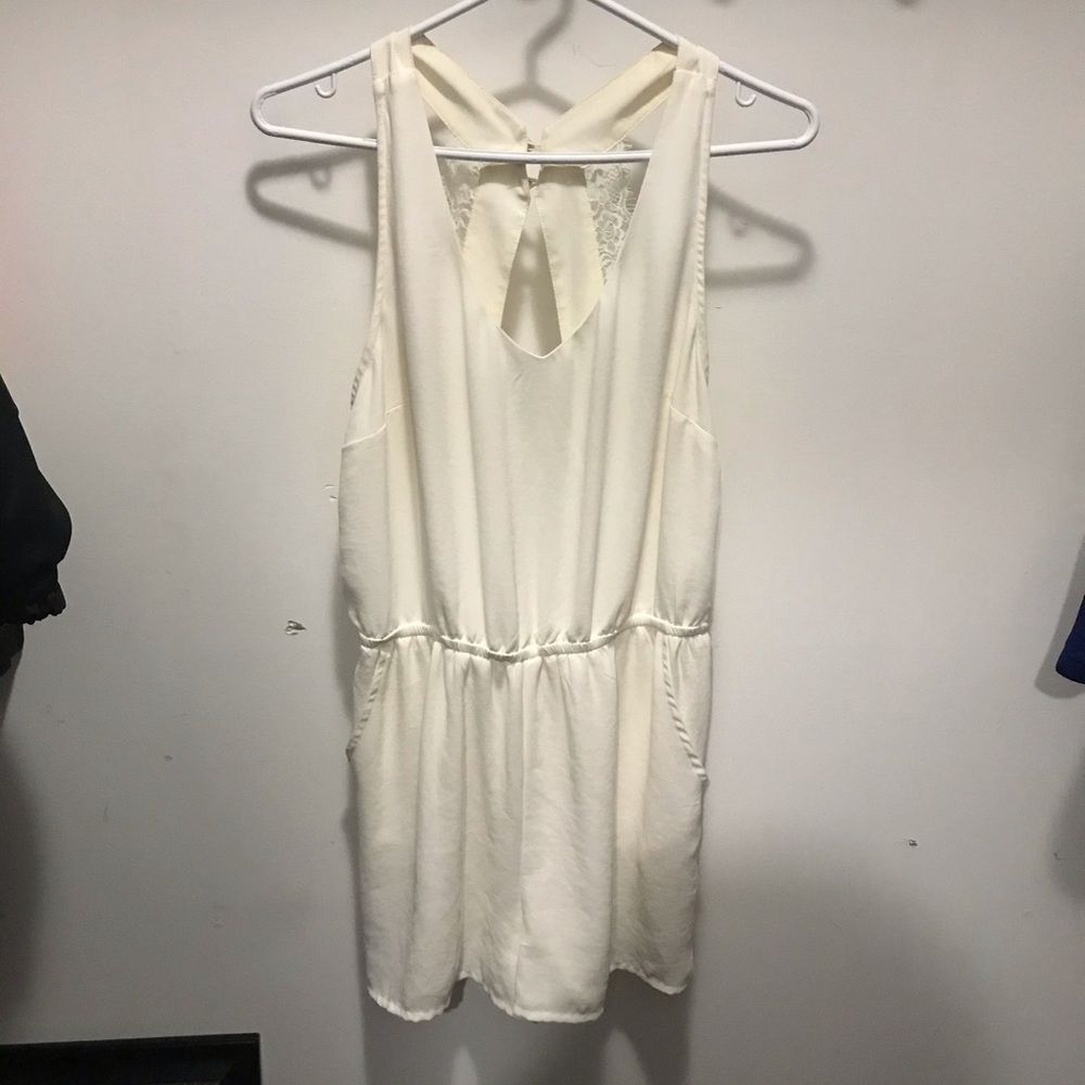 H&M WHITE LACE ROMPER- fits small